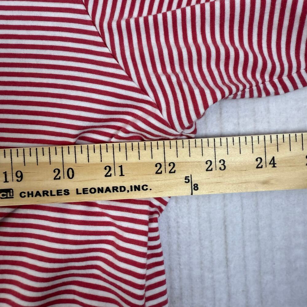 Peter Millar Men's Red & White Striped Pima Cotton Polo Shirt Size L - Picture 4 of 5